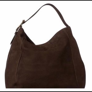Gucci chocolate brown suede hobo bag